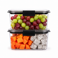 Arossim - Airtight Food Storage Container with Locking Lid – Stackable Kitchen Organizer, Available in 2, 4, 6 & 8 Compartments
