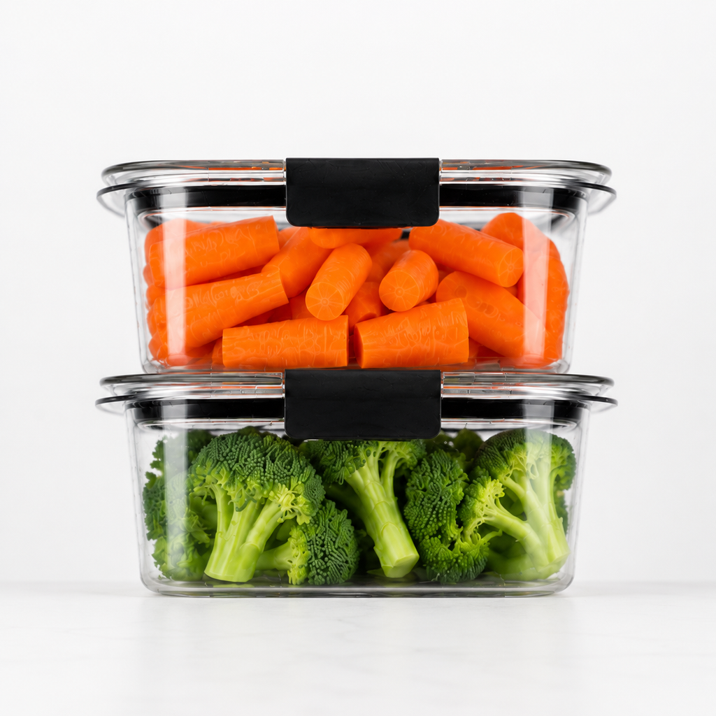 Arossim - Airtight Food Storage Container with Locking Lid – Stackable Kitchen Organizer, Available in 2, 4, 6 & 8 Compartments