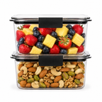 Arossim - Airtight Food Storage Container with Locking Lid – Stackable Kitchen Organizer, Available in 2, 4, 6 & 8 Compartments