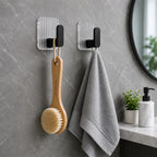 Self-Adhesive Wall Hooks Set of 4 – Strong Sticky Hooks for Bathroom, Kitchen, Bedroom & Home Organization