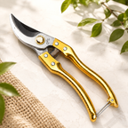 Gardens Professional Pruning Shears | Sharp Stainless Steel Garden Scissors with Safety Lock & Ergonomic Grip for Plants, Flowers & Branches | with 1- extra spring