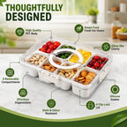 8-Compartment Food Storage Container with Airtight Lid, Portable Handle & 4 Clip Lock | Multi-Section Fresh Food Organizer