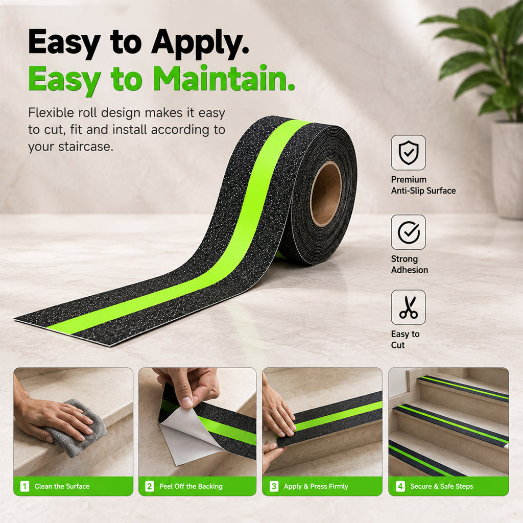 Glow in the Dark Anti Slip Stair Tape Heavy Duty Safety Grip with Luminous Stripe